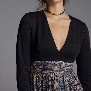 NWT - Anthropologie Abstract V Neck Dress - 16W